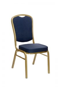 Aluminium Stacking Chair in Blue